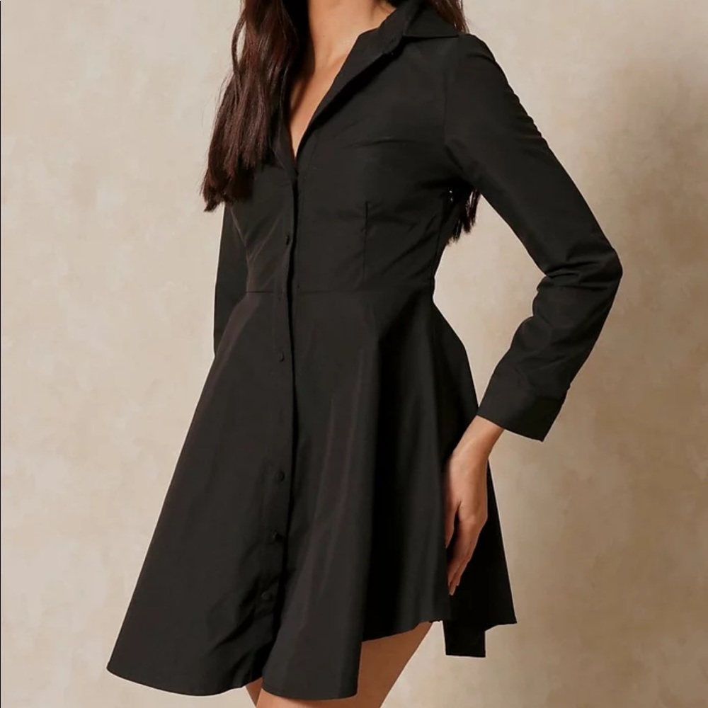 Black Shirt Mini Dress